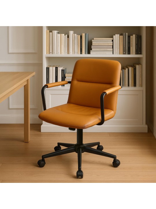 Kancelárske kreslo Hilda pravá koža, hnedá