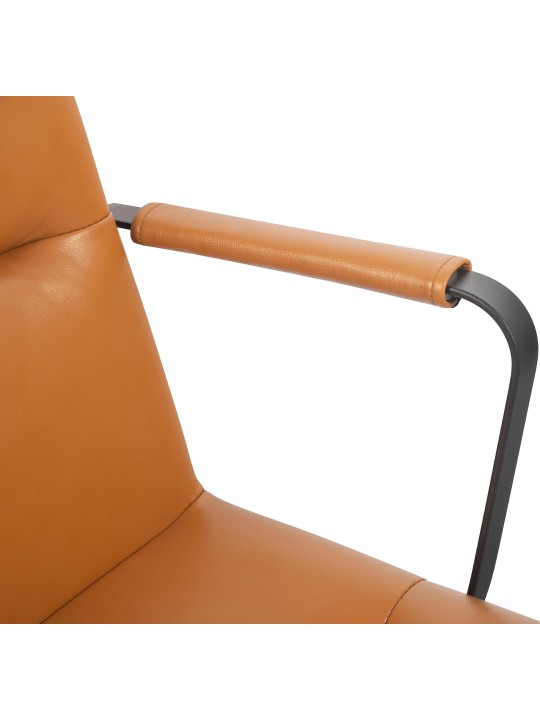 Kancelárske kreslo Hilda pravá koža, hnedá