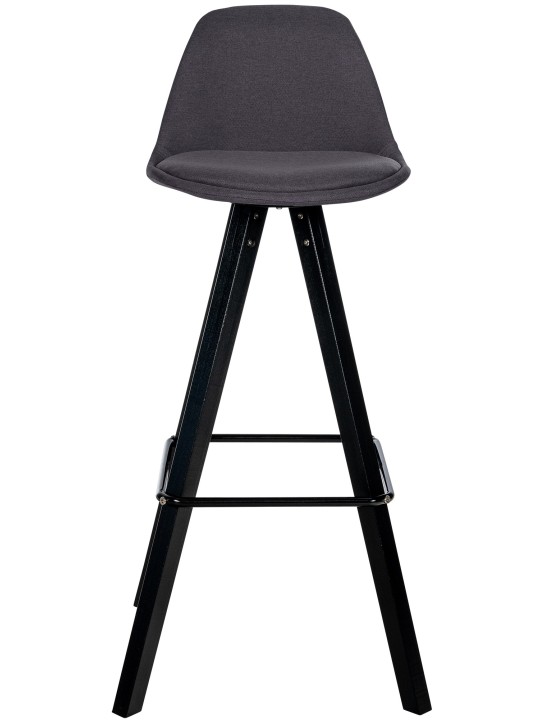 Sada 2 barových stoličiek Corbin Fabric Square, tmavosivá
