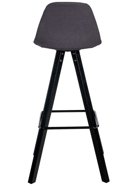 Sada 2 barových stoličiek Corbin Fabric Square, tmavosivá