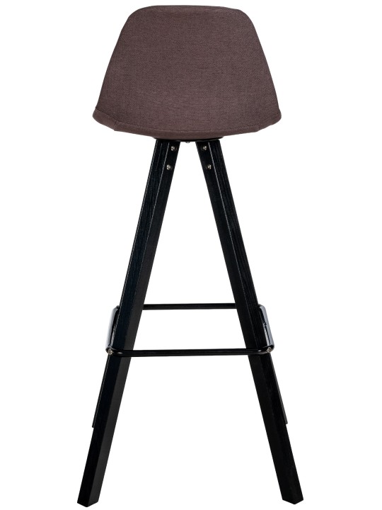 Sada 2 barových stoličiek Corbin Fabric Square, hnedá