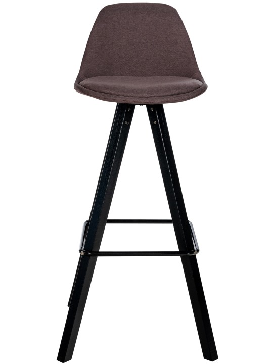 Sada 2 barových stoličiek Corbin Fabric Square, hnedá