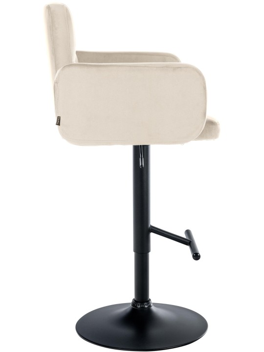 Sada 2 barových stoličiek Los Angeles velvet, krémová