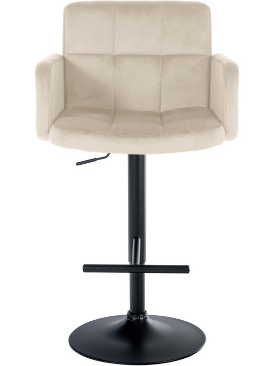 Sada 2 barových stoličiek Los Angeles velvet, krémová