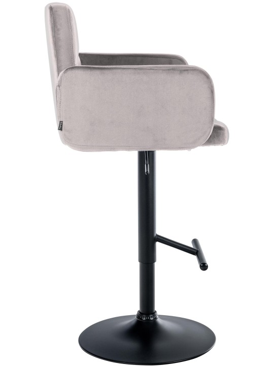 Sada 2 barových stoličiek Los Angeles velvet, sivá