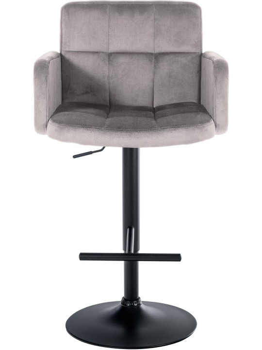 Sada 2 barových stoličiek Los Angeles velvet, sivá