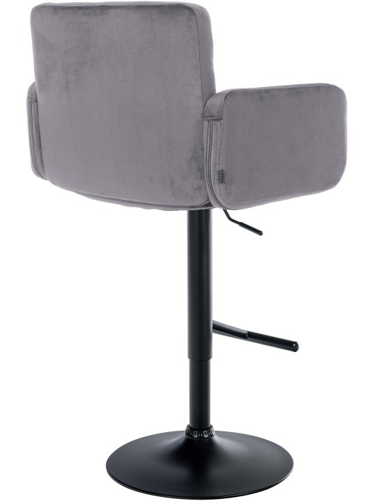 Sada 2 barových stoličiek Los Angeles velvet, tmavosivá