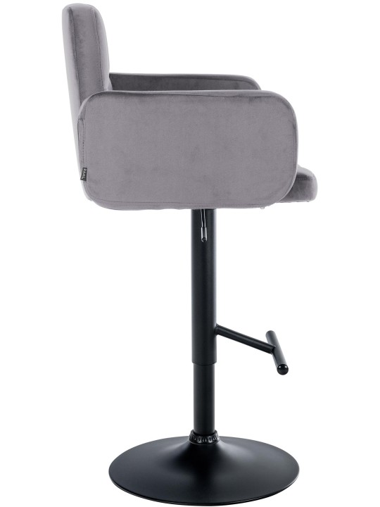 Sada 2 barových stoličiek Los Angeles velvet, tmavosivá