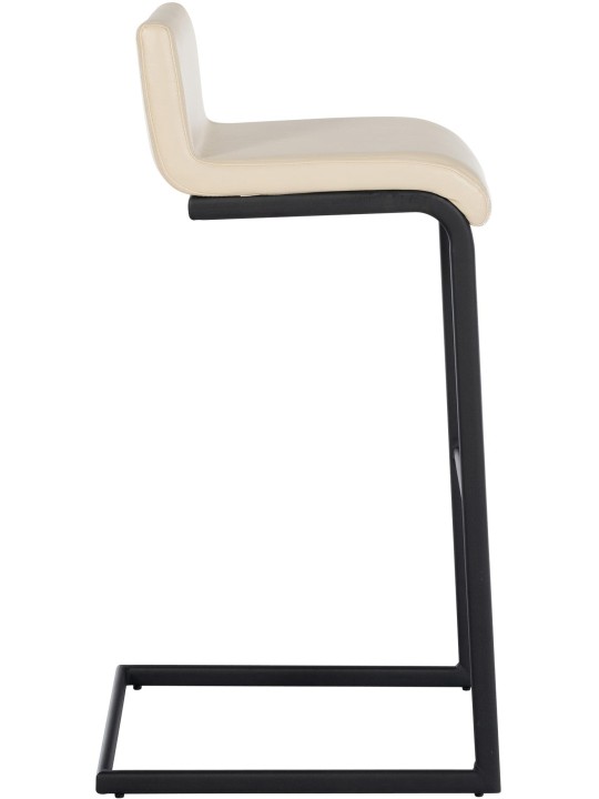 Sada 2 barových stoličiek Newport B z umelej kože, krémová