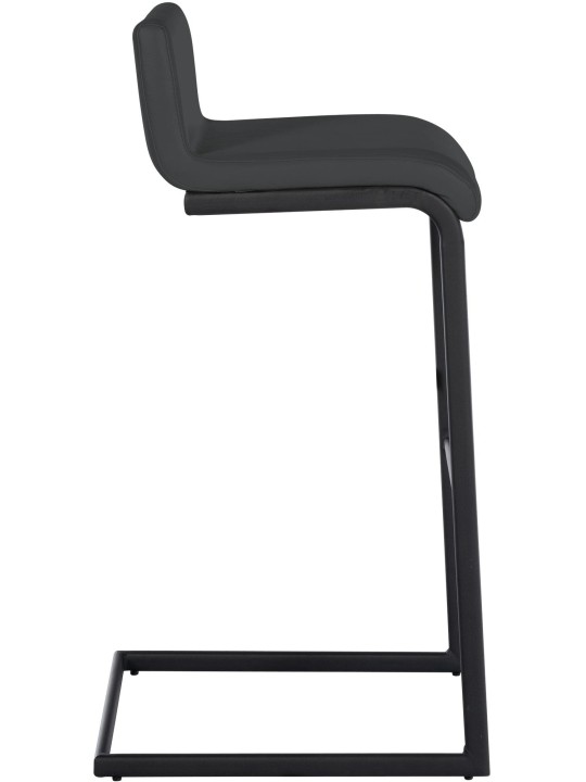 Sada 2 barových stoličiek Newport B z umelej kože, tmavosivá