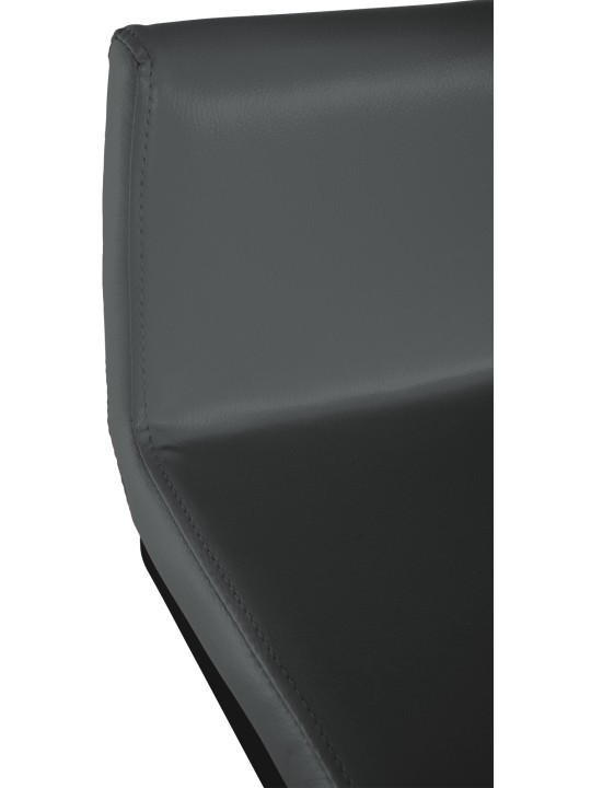 Sada 2 barových stoličiek Newport B z umelej kože, tmavosivá