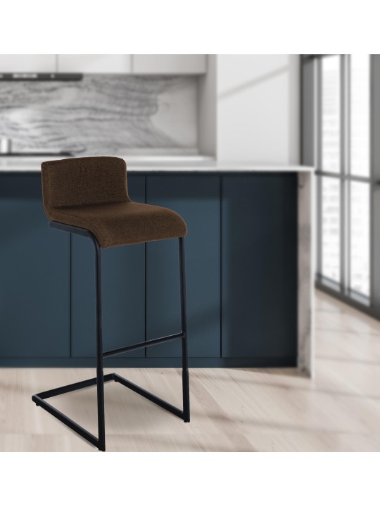 Sada 2 barových stoličiek Newport B látka, hnedá
