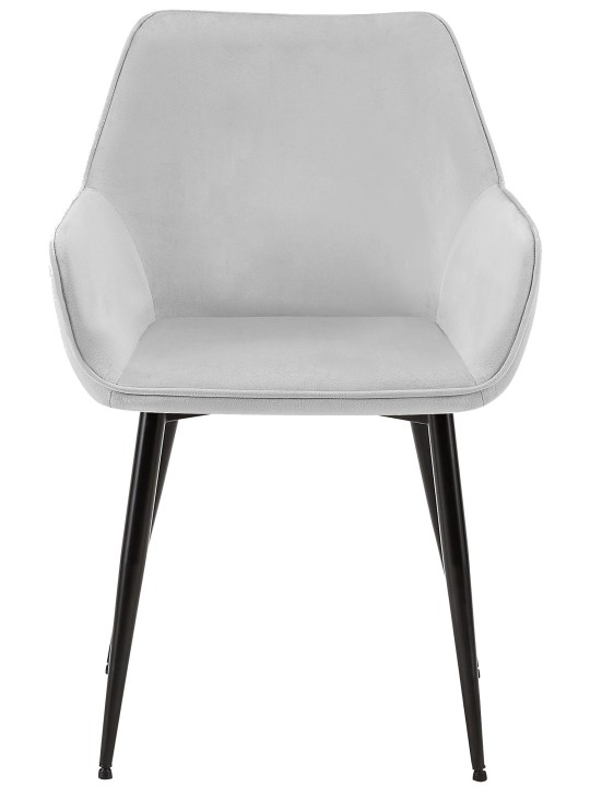 Sada 2 jedálenských stoličiek Vessa velvet, svetlosivá