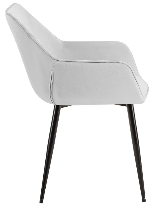 Sada 2 jedálenských stoličiek Vessa velvet, svetlosivá