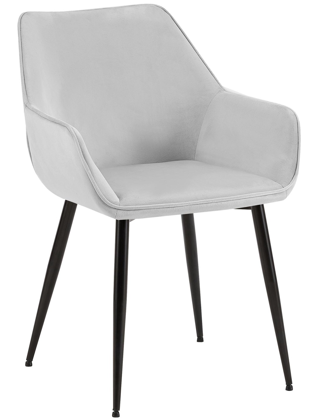 Stolička do jedálne Luena velvet, svetlosivá