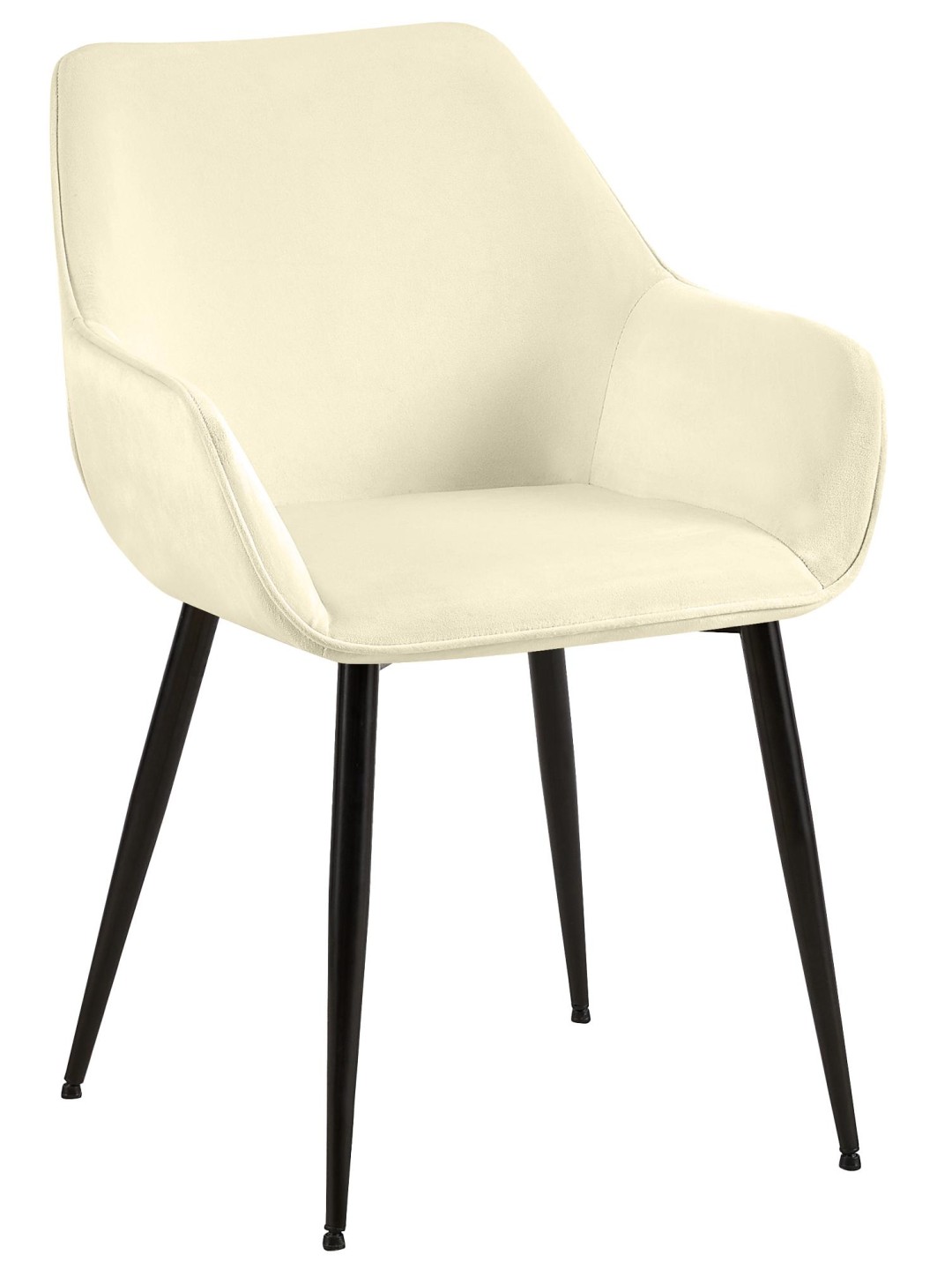 Stolička do jedálne Luena velvet, krémová