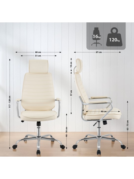 Kancelárska stolička Rako, krémová