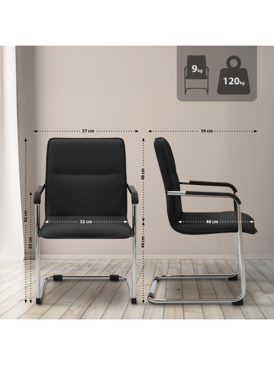 Stolička pre návštevníkov Seattle, čierna