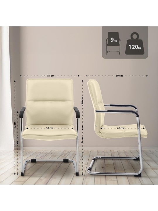 Stolička pre návštevníkov Seattle, krémová