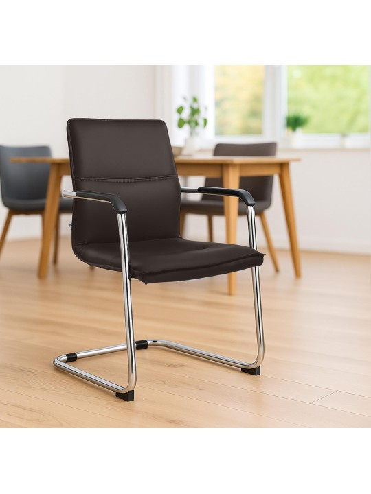 Stolička pre návštevníkov Seattle, hnedá