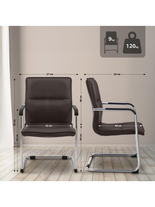 Stolička pre návštevníkov Seattle, hnedá