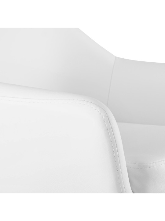 Barová stolička Grant z umelej kože, biela