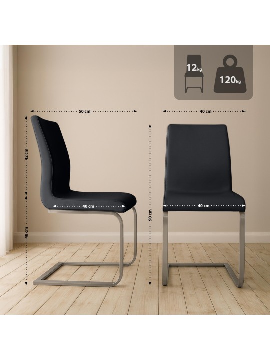 Jedálenská stolička Belfort, čierna