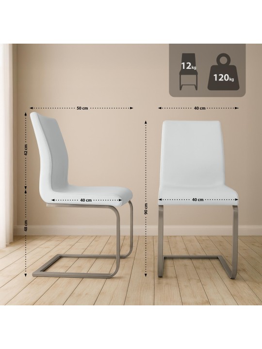 Jedálenská stolička Belfort, biela Jedálenská stolička Belfort, biela