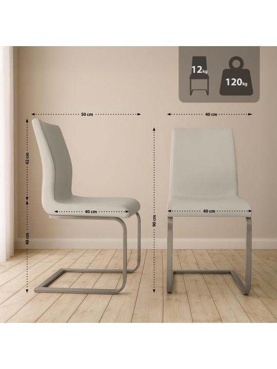 Jedálenská stolička Belfort, krémová