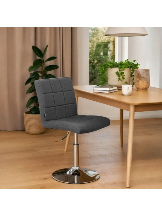 Stolička Ricky látka, tmavosivá