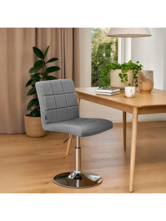 Stolička Ricky látka, sivá