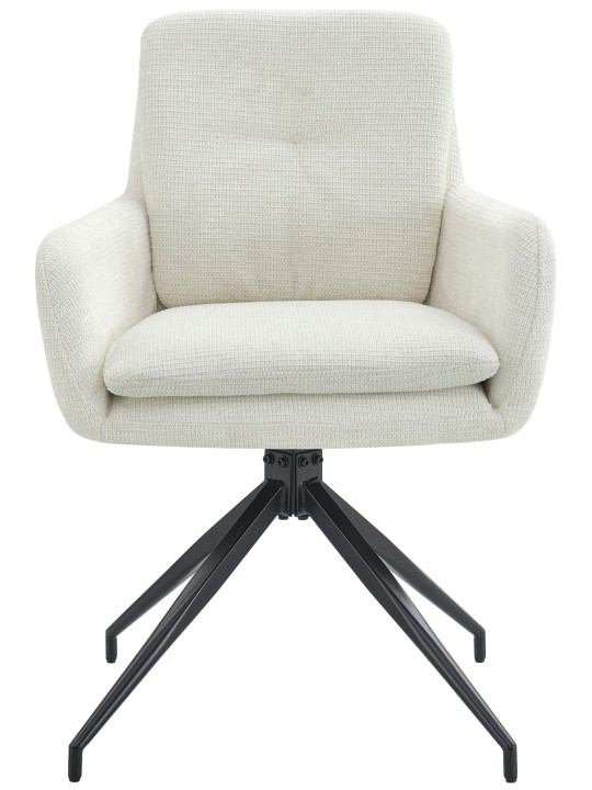 Jedálenská stolička Pickett látka, krémová