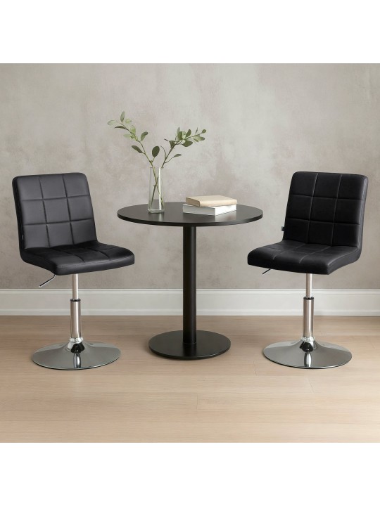 Stolička Ricky imitácia kože, čierna Stolička Ricky imitácia kože, čierna