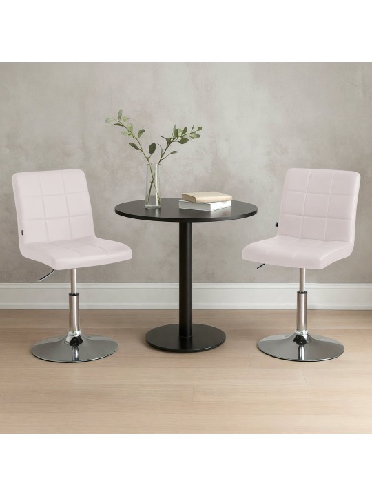 Stolička Ricky imitácia kože, biela Stolička Ricky imitácia kože, biela