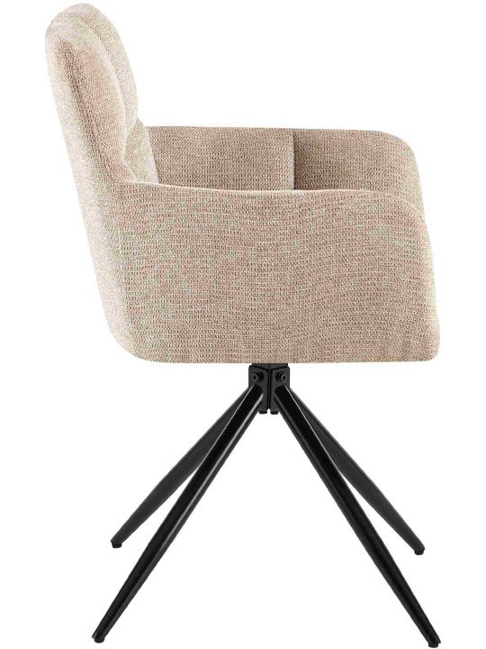 Jedálenská stolička Jonah látka, svetlohnedá