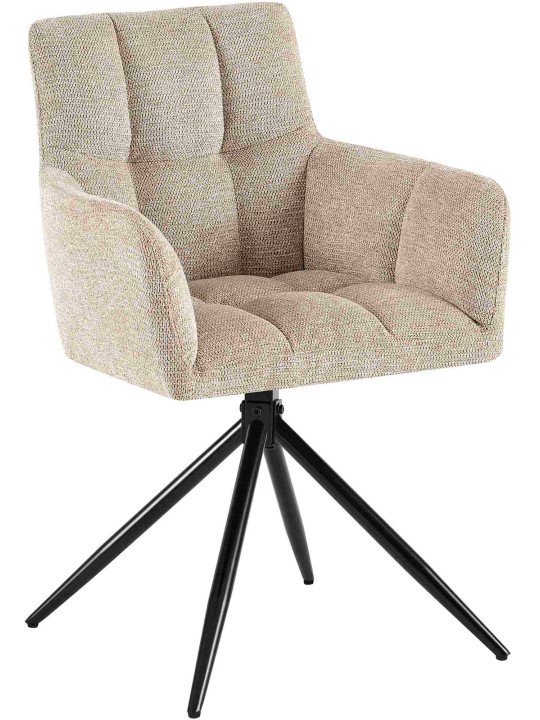 Jedálenská stolička Jonah látka, svetlohnedá