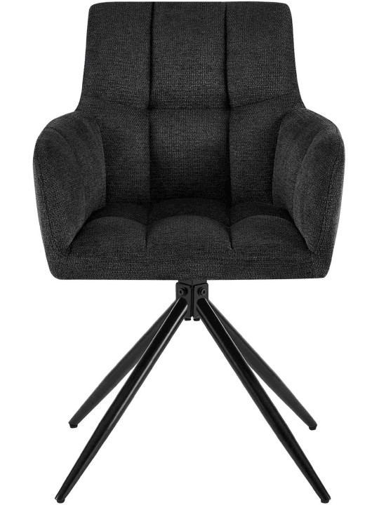 Jedálenská stolička Jonah látka, čierna