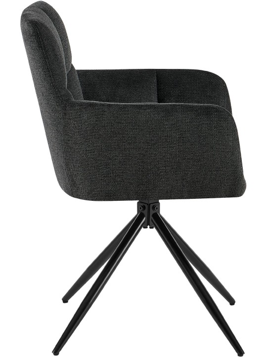 Jedálenská stolička Jonah látka, čierna