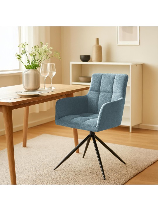 Jedálenská stolička Jonah látka, tyrkysová