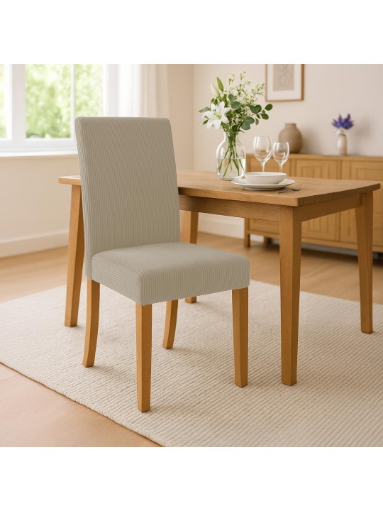 Jedálenská stolička Ina Cord starožitné svetlo, svetlohnedá