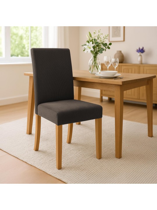 Jedálenská stolička Ina Cord starožitné svetlo, hnedá