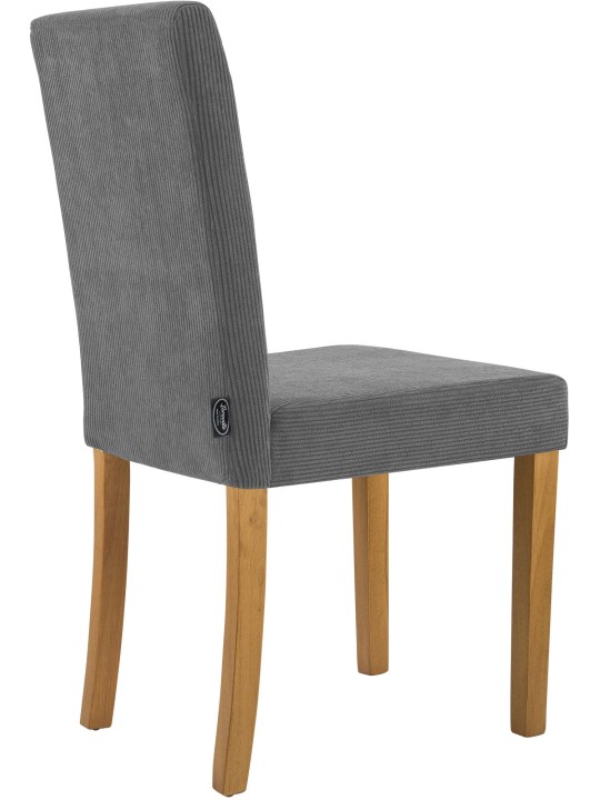 Jedálenská stolička Ina Cord starožitné svetlo, sivá