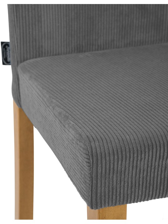 Jedálenská stolička Ina Cord starožitné svetlo, sivá