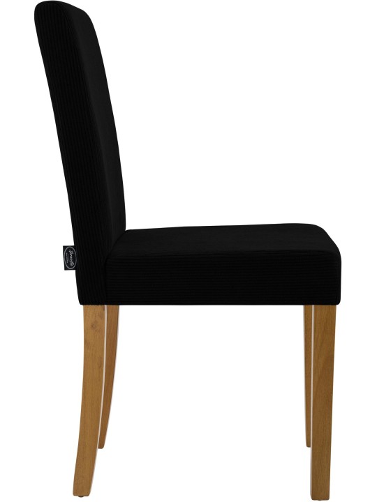 Jedálenská stolička Ina Cord starožitné svetlo, čierna