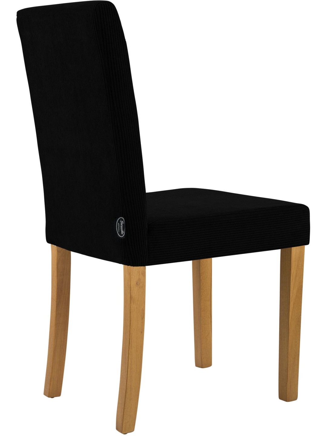 Jedálenská stolička Ina Cord starožitné svetlo, čierna