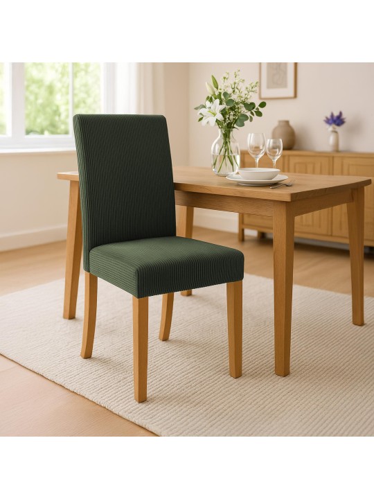 Jedálenská stolička Ina Cord starožitné svetlo, zelená