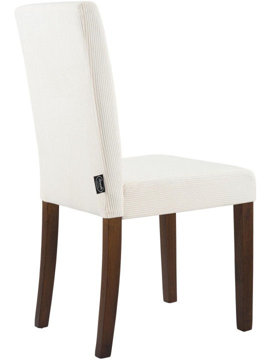 Jedálenská stolička Ina Cord starožitná tmavá, krémová