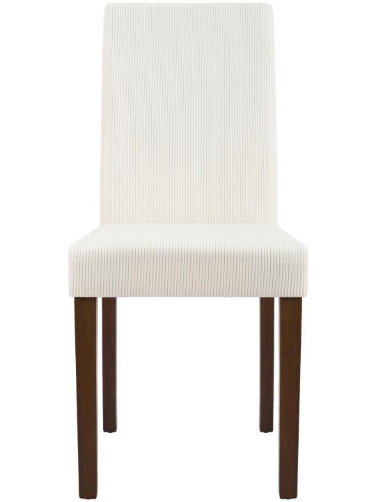 Jedálenská stolička Ina Cord starožitná tmavá, krémová