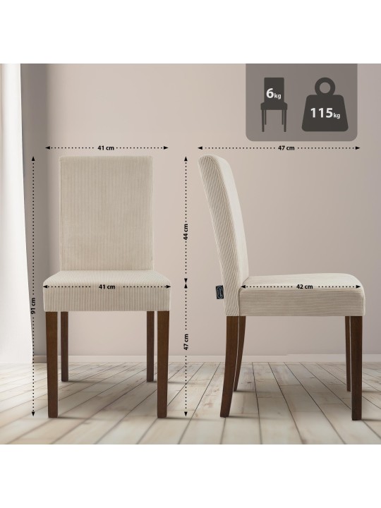 Jedálenská stolička Ina Cord starožitná tmavá, svetlohnedá