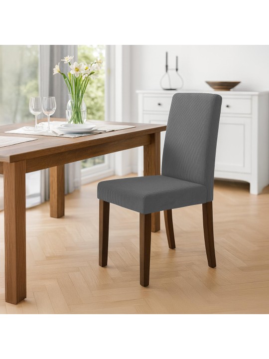 Jedálenská stolička Ina Cord starožitná tmavá, sivá